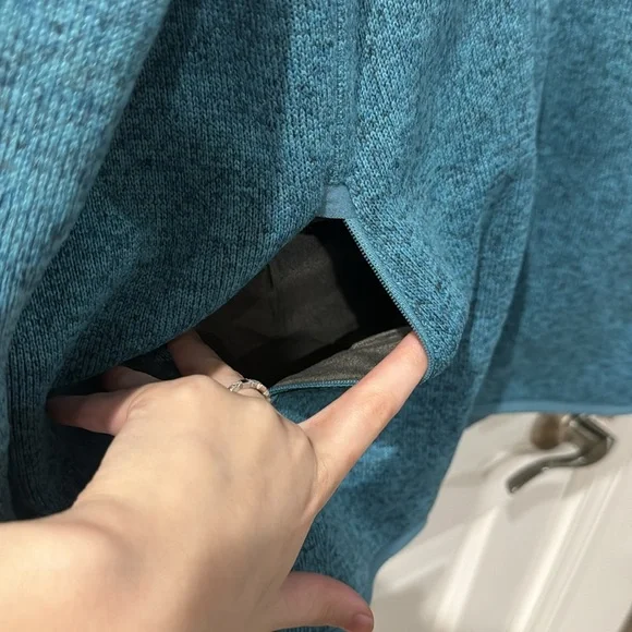 L.L. Bean Teal 1X Plus Full Zip Sweater Fleece - Picture 5 of 6